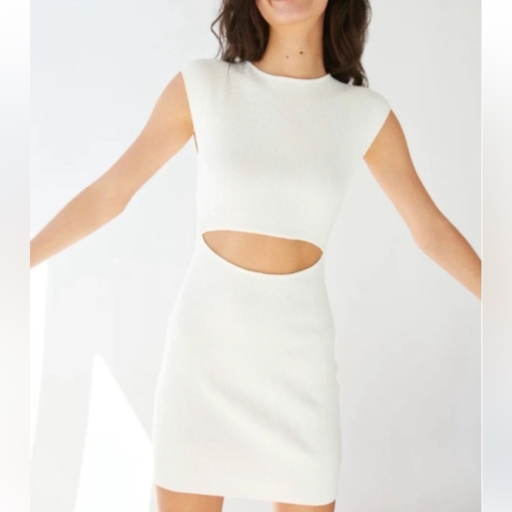 Aritzia Wilfred Cutout Knit Mini Dress size S
